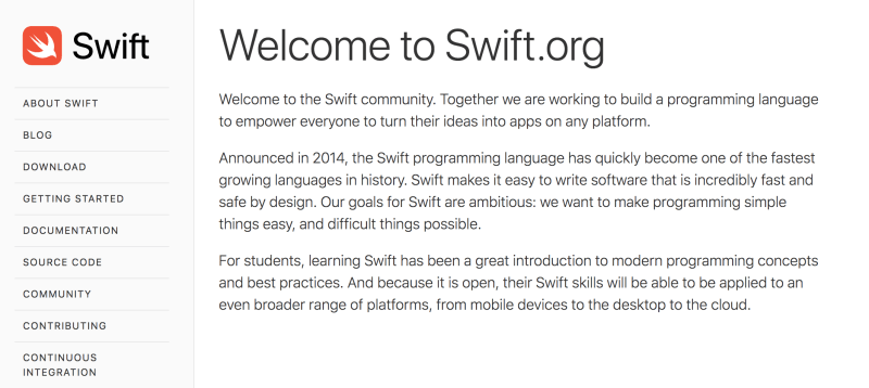 Swift programming language