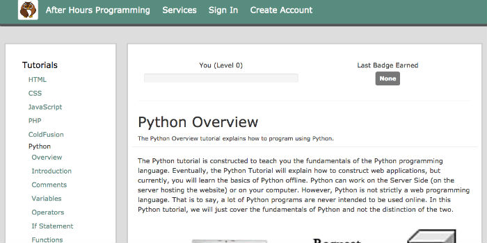  Lernen Sie Python online - After Hours Programming