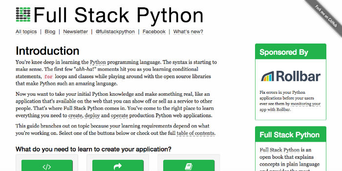 lär dig Python Online-Full Stack Python