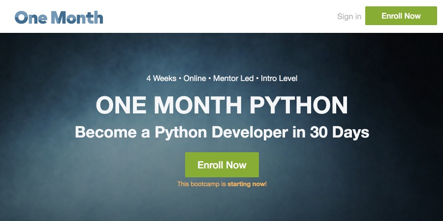 Learn Python online: One Month Python bootcamp for beginners