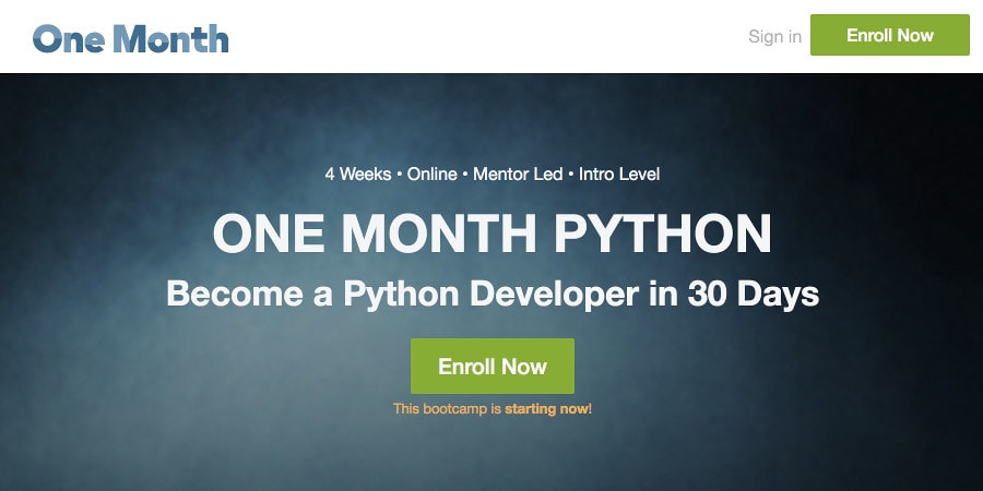 Imparare Python online: Un mese Python bootcamp per principianti