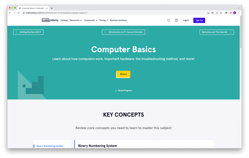 Computer Basics – Codecademy