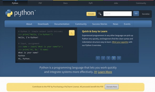 Python - Top coding languages for beginners