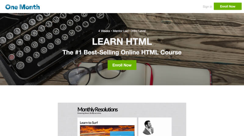 One Month HTML - Learn HTML and CSS for beginners in 30 days