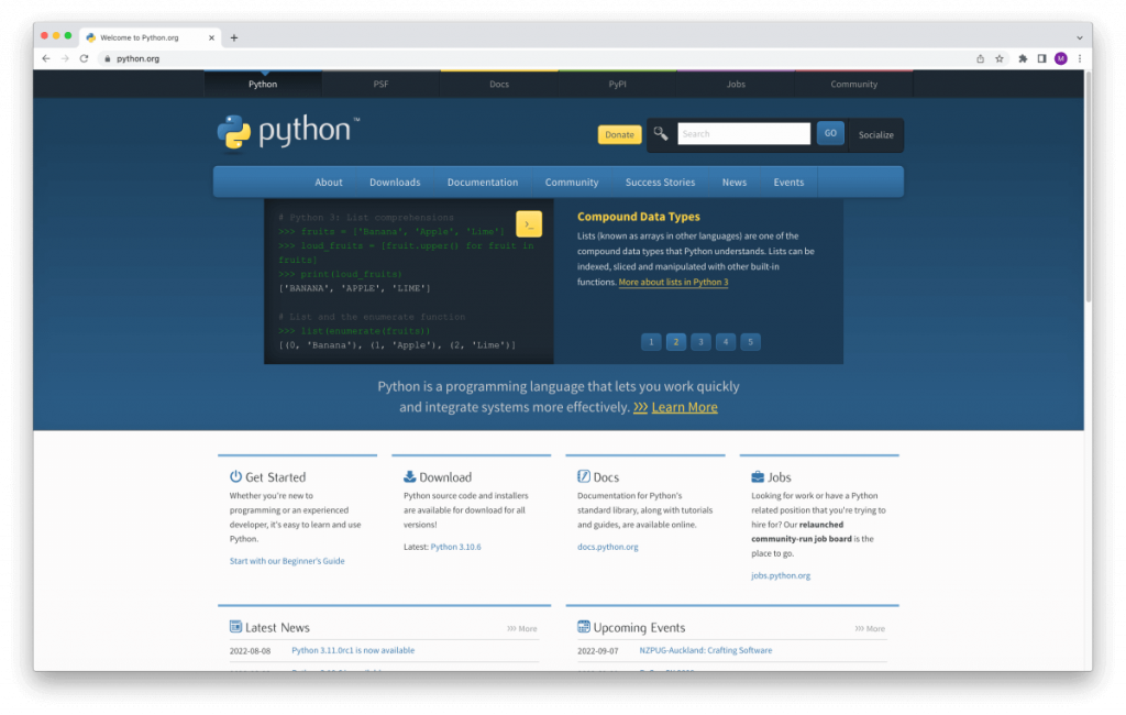 Python.org – The Python Software Foundation