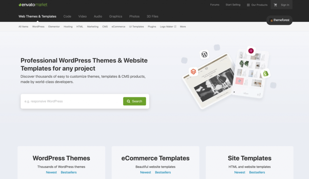 Themeforest by Envato Market - WordPress themes and website templates