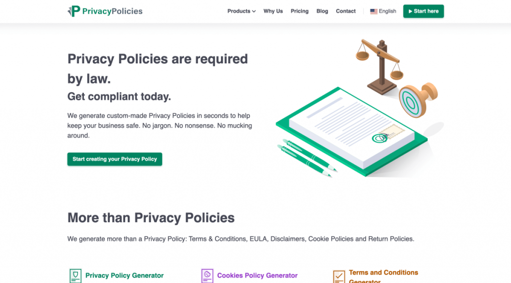 PrivacyPolicies – Free legal page templates