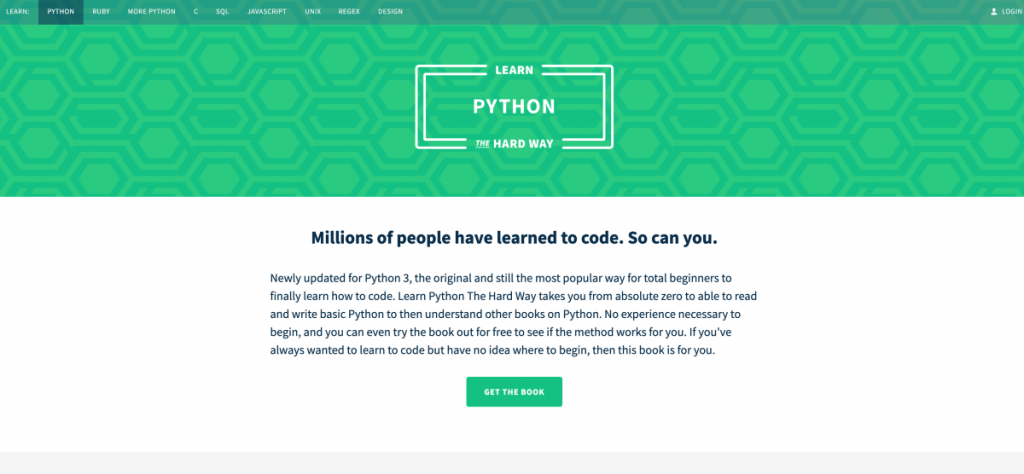 Learn Python The Hard Way – Learn Python coding online