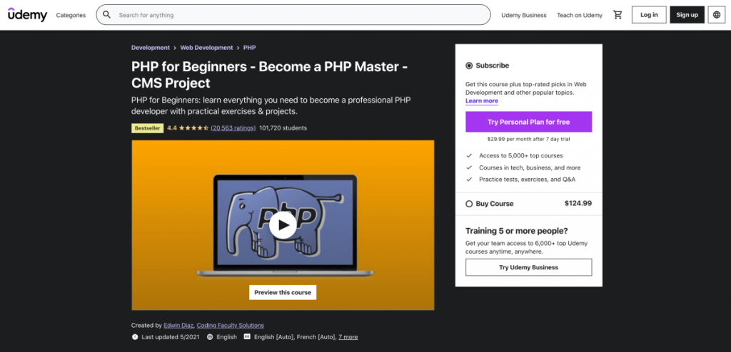 PHP for beginners - Become a PHP Master - CMS Project