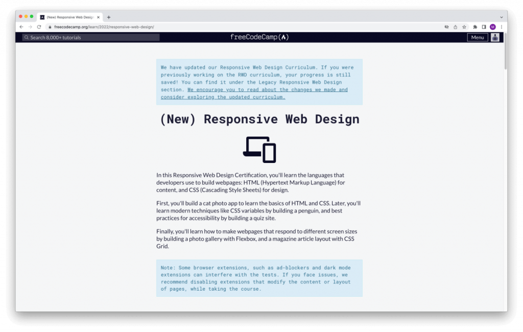 Responsive Web Design Curriculum – freeCodeCamp