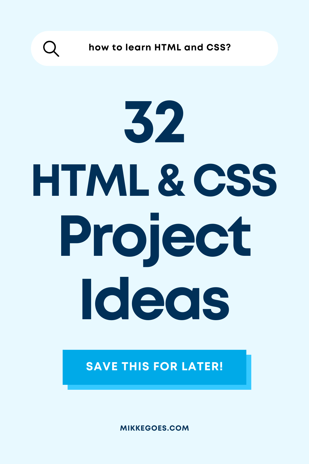 HTML and CSS project ideas